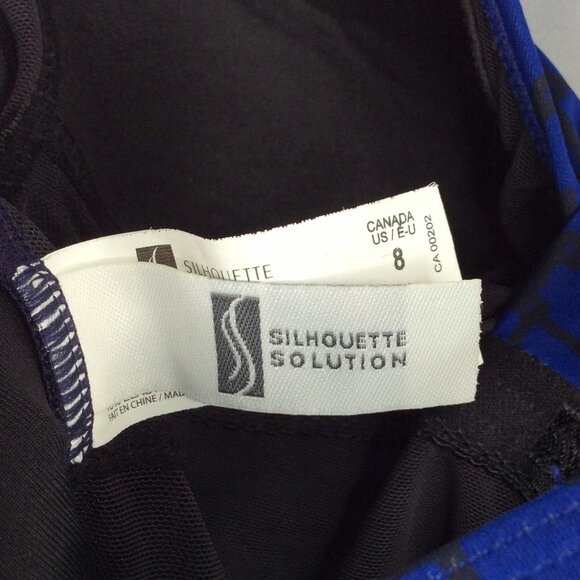 Silhouette Solution One Piece Swimsuit Womens Size 8 Navy Blue Tummy Control - Picture 7 of 8